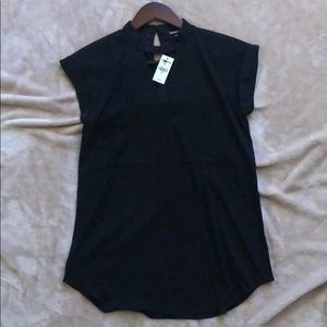 Black V- cut out Dress Top from Express